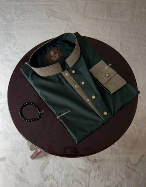 Forest Green Panjabi by Kinank