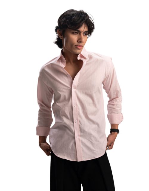 Kinank baby pink Stripe Shirt