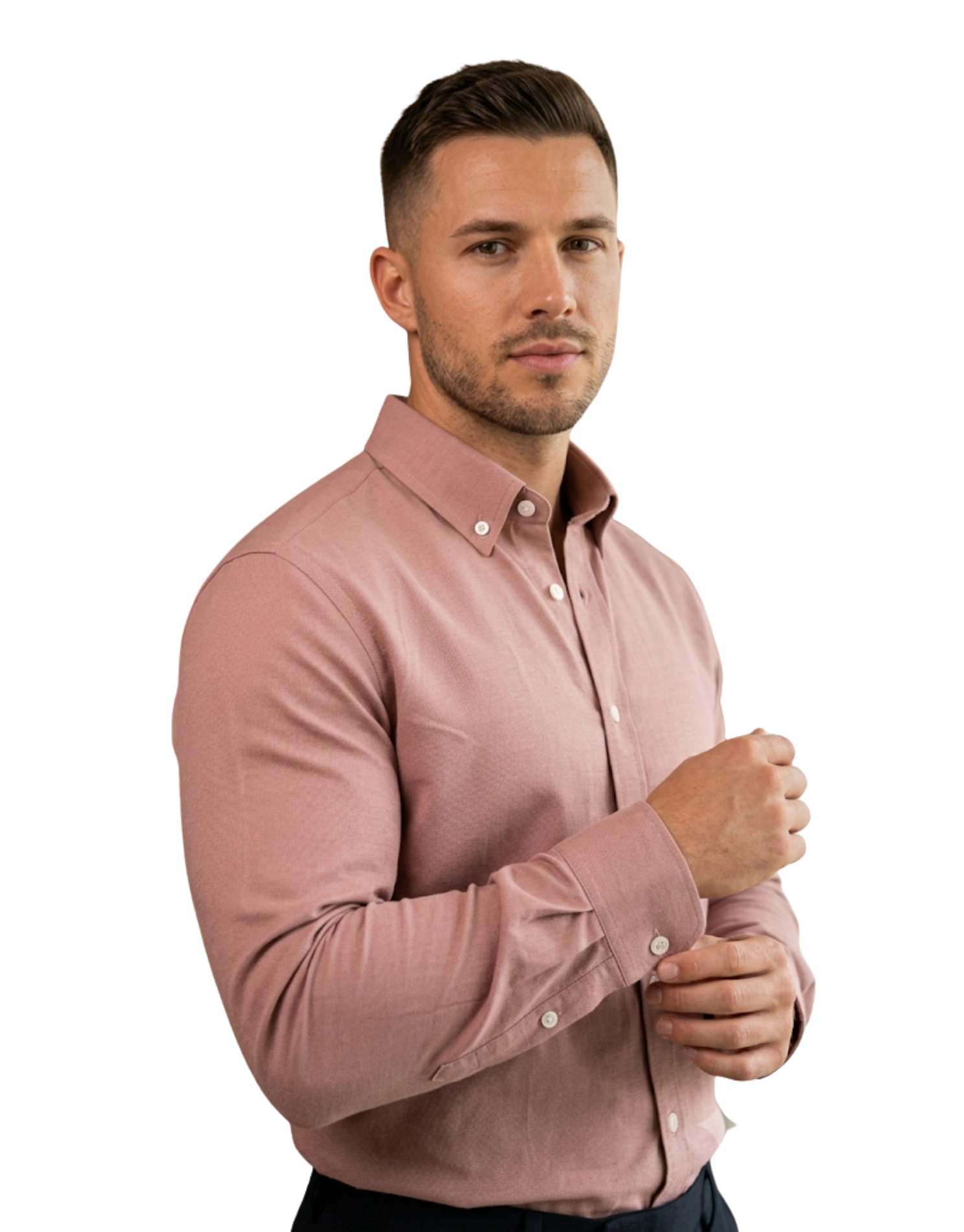 Premium Oxford Cotton Shirts for Men Pink– Kinank