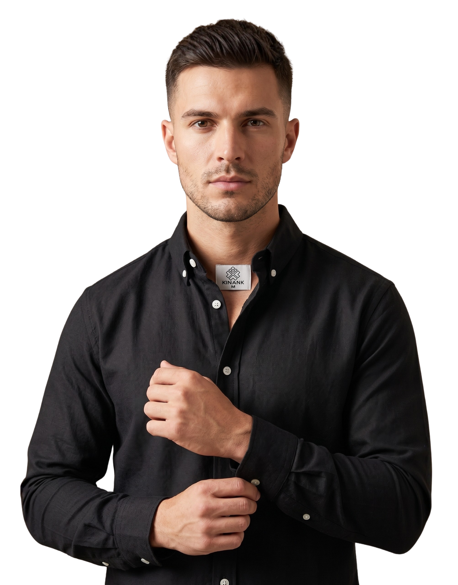 Premium Oxford Cotton Shirts for Men Black– Kinank